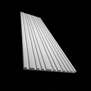 Гіпсова 3д панель Баркод, розмірами 1400х400х20мм (1)
